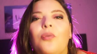 BBW Hot Busty MILF Smokes Cigarette for You Touching Herself. Smoking Session.