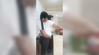 Maid Fucked When Washing Dishes During Work Hours