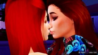 Painter seduces muse to have lesbian sex - Sexual Hot Animations