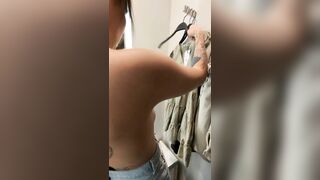 Blowjob in the Store's Fitting Room in exchange for a dress !