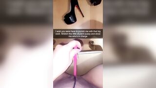 Sexting my teacher on Snapchat! I fuck my pussy with marker pens until I squirt through my pantyhose