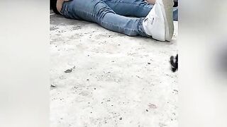 Quickie Blow job and Public Sex! Mexican Student Fucking in the Construction! Real Amateur Sex!