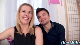 Blonde Wife Nikky Dream Gets Cum Filled While Her Hubby Watches Closely