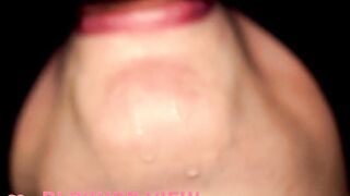 CLOSE UP - I fuck my stepsister's deep throat hard until she gets all my hot cum