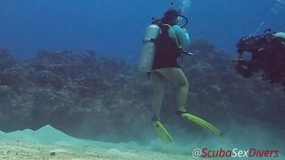 SCUBA Sex in a Miniskirt by a Beautiful Coral Reef