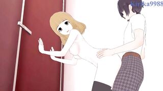 Yuu Naruse and I have intense sex in the restroom. - WataMote Hentai