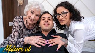 Natasha Ink Brought Over an Old Granny to Join Them for a Anal Threesome!