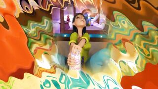 3DGSPOT - Horny Brunette Deepthroats And Fucks A Man's Big Cock In Plaster! 3D CARTOON PORN!