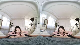 VR Bangers Professional porn model Lulu Chu fucks recruiter to get a role in new VR Porn movie