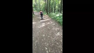 A Bike Ends with a Hot Blowjob in the Forest