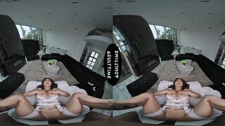 UP CLOSE VR - POV Stacked Cock Hungry Babe Nicole Doshi Titty Fucks You Then Wildly Rides You