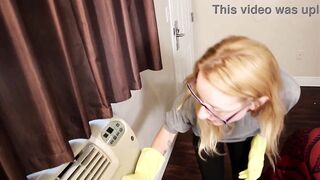 Nerdy blonde milf w/glasses having fun with her BBC fuck toy for an hour ft Misty Rein