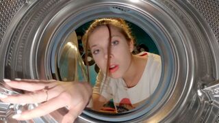 Typical Problems With Washing Machine - Girl loves feeling that dick deep in her pink wet pussy