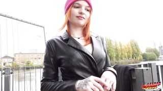 GERMAN SCOUT - Loud First Anal Sex at Pickup Casting with Skinny Redhead Teen Foxy Icegram