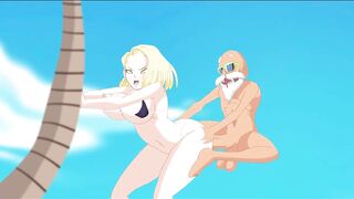 Android Quest for the Balls - Dragon Ball Part 2 - Horny Bikini Android 18