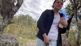 Outdoor lesbian sex after a dose of adrenaline.