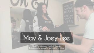 Squirting Barstool Creampie: Mav & Joey Lee 4K