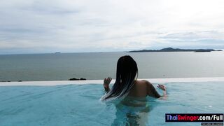 Big Butt Thai GF Air Bnb Rooftop Pool Swim And Sex In The Room - The Butt