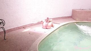 I fucked my friend's girlfriend in the ass at the pool hotel