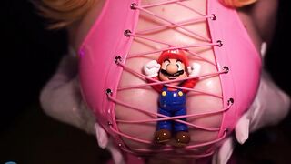 Princess Peach is very grateful to Mario for saving her