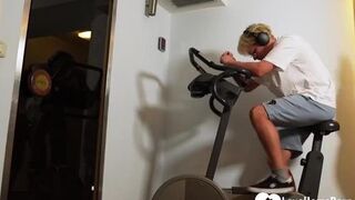 Redhead at the gym gets nailed rough