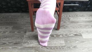 sexy girl dress new knee socks foot fetish