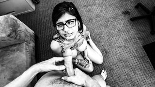 MIA KHALIFA - Porn Audition In The Style Of A Black And White Film With French Instrumental Music...