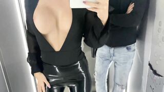 Met Dirty Latex Escort in the Elevator and Fuck her right in my Hall - Cock2squirt