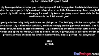 Preggo Asian teen had her hormones out of control and wanted a cock badly