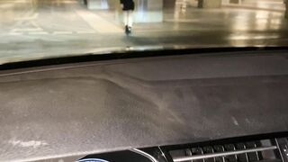 Cheat my husband with his driver in public parking in Mall