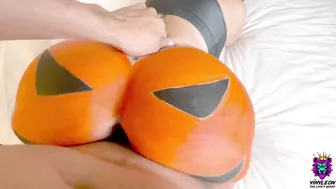 This is How You Raw Anal Fuck A Huge Ass Halloween Pumpkin