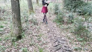 Ana_Lingus - Got horny in the woods, BJ fucking, cum on my ass and cumwalk