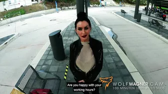 TRAIN STATION BLOWJOB! I met this Gothic MILF and I FUCKED HER FAKE TITS: SIDNEY DARK! WolfWagnerCom