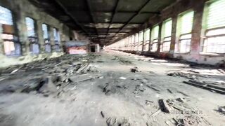 A walk through an abandoned factory ended in hard fucking for a rock girl