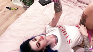 Step-Brother Facefuck Big Dick Horny Tattoed Sister and Cum on Face POV