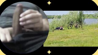 A man sees a woman alone by the river and shows her his dick