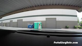 PortaGloryhole - Cute Blonde Is On Her Knees At The Local Porta Potty For Your Cock