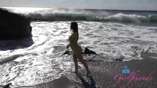 Coastal GFE Experience hanging with Alina West and touching/playing with her pussy on the beach and