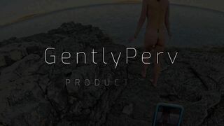 GentlyPerv CUMS ON MissSexyRoom at a beach. A beautiful real TROIA ITALIANA at work