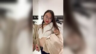 Asian Chinese big ass teen getting naughty in public fitting room - YimingCuriosity Amateur POV