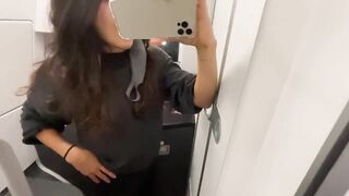 Imagine having me as a companion on the plane - Masturbating in the bathroom