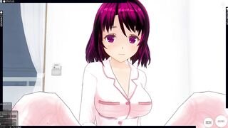 3D HENTAI in pajamas masturbates before bed