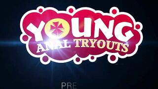 Young Anal Tryouts - Cutie sucks a dick to get help