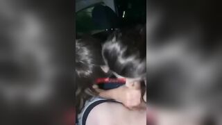 Abbie Maley Gives Sloppy Blowjob In Car
