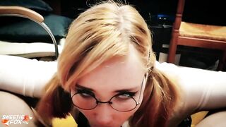 Honey Teenager Deep Sucking Big Cock - Cum in Mouth