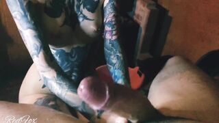 Russian blonde loves sucking a stranger's dick in a public bath - Red Fox