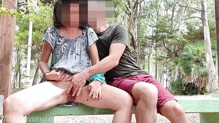 Pussy flash - A stranger caught me masturbating in the park and help me orgasm - MissCreamy