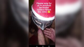 Contest video - Santa's little bitch has fun with red dildo and cock