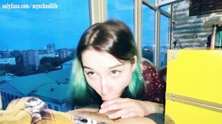 Сute teen loves to suck very much