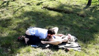 Fan request! Outdoor nude, fucking, pussylicking, cumshot in the forest